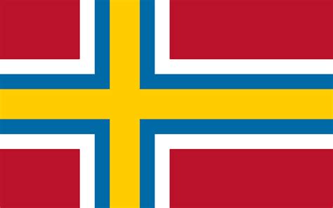 Flag Of The 1905 Swedish Norwegian Union But Its Not Centered R