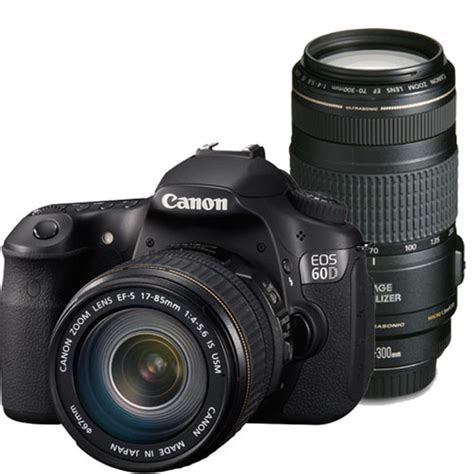 Canon Eos 60d Digital Slr Camera With 17 85 Is Lens And 70 300 Is Lens