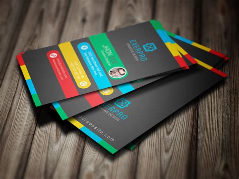 Vertical Business Card Creative Business Card Templates Creative Market