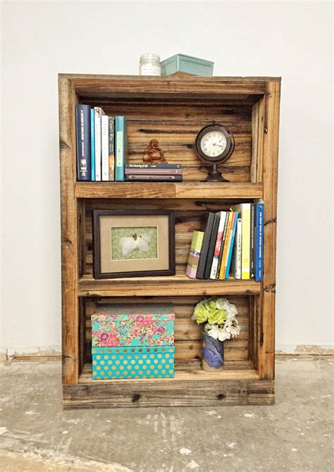 Rustic Reclaimed Wood Bookcase Etsy Wood Bookcase Rustic Reclaimed