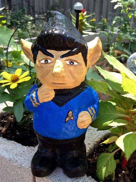 Mister Spock Parody Solid Garden Gnome 8 Inches Inspired