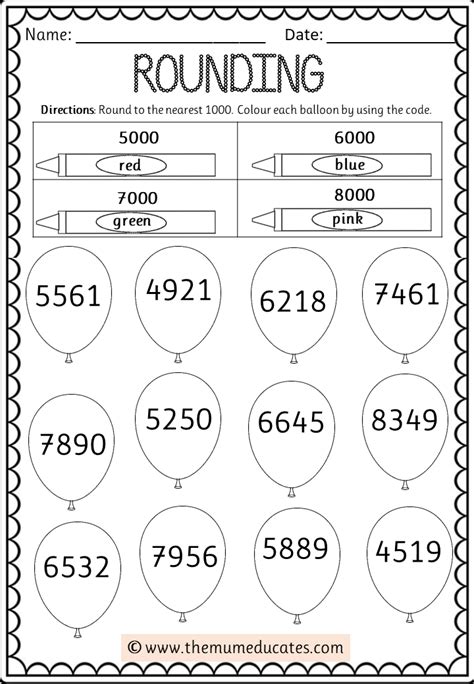 Rounding Of Numbers Worksheets