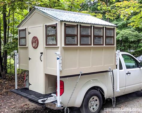 The original owner was a fabricator and repaired the camper with aluminum plating. Make a "Skate-Away" DIY Truck Camper (Free Plans!) | Saws ...