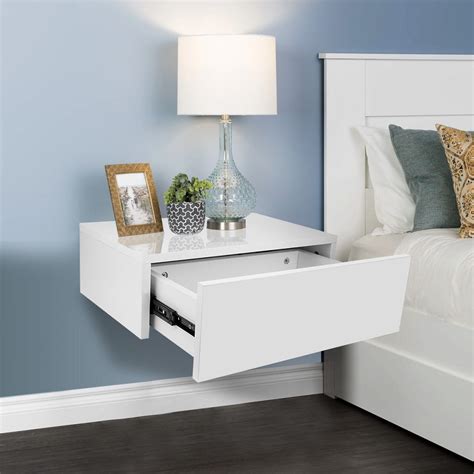 Modern Wall Mounted Floating Bedside Table Nightstand Shelf With Drawer