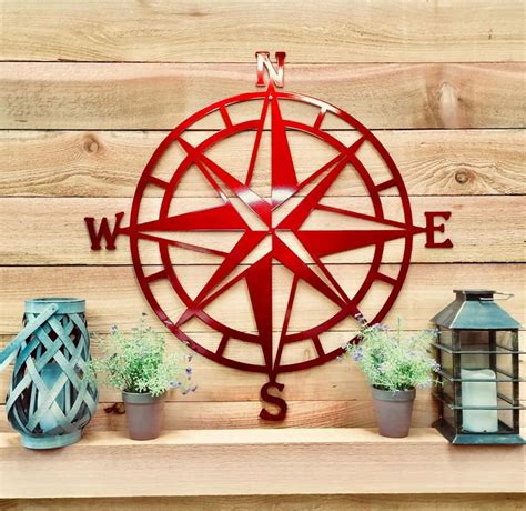 Compass Wall Decor Nautical Compasswall Art Nautical Metal Wall Art