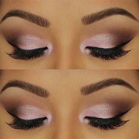 Beautiful Pink With Brown Smokey Eye Shadow Looks Pink