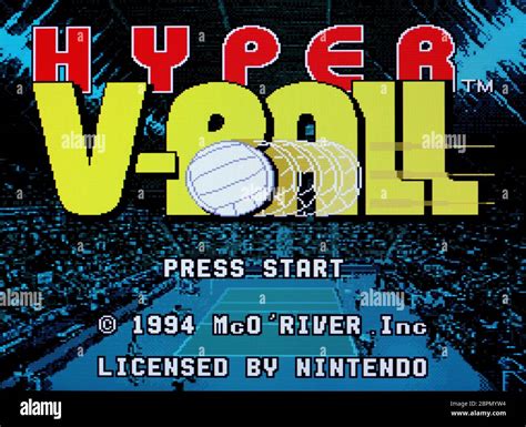 Super V Ball Volleyball Snes Super Nintendo Editorial Use Only