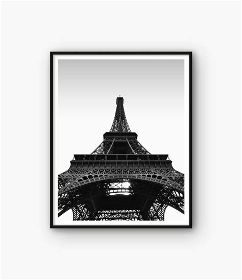 Art And Collectibles Paris Poster Black And White Wall Art French Decor