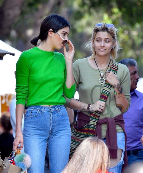 Paris Jackson Age 18 And Kendall Jenner Age 21 Shopping At A Flea