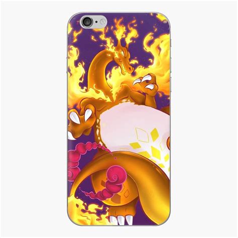 Iphone 6 Skin Adhésive Dragon Fire Gigamax Dracaufeu Pocket Monster