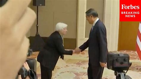 watch janet yellen bows to chinese vice premier he lifeng holds meetings with him youtube