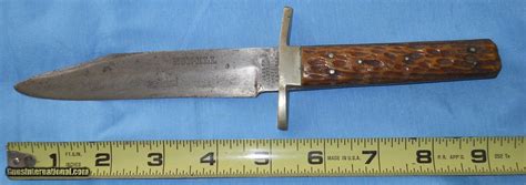 Antique Bowie Knife Joseph Allen Co Sheffield England 9 Stag Handle