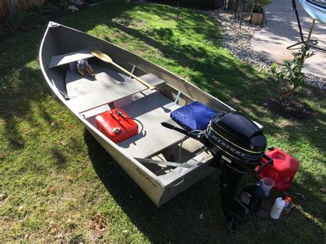 Sea King 12 Foot Aluminum Boat With Motor And Accessories For Sale In