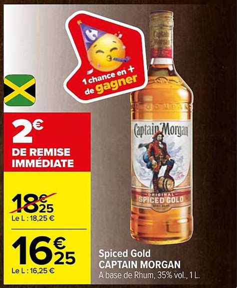 Offre Spiced Gold Captain Morgan Chez Carrefour