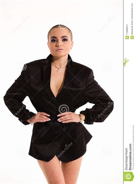 Confident Model In Black Shirt Stock Image Image Of Provocation