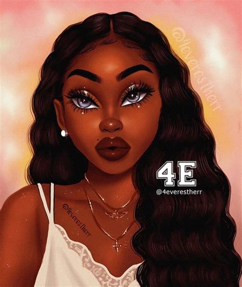 Artist:4everestherr | Black girl art, Black girl cartoon, Black girl