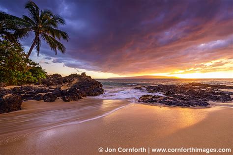 Secret Beach Sunset 2 Photo Picture Print Cornforth Images