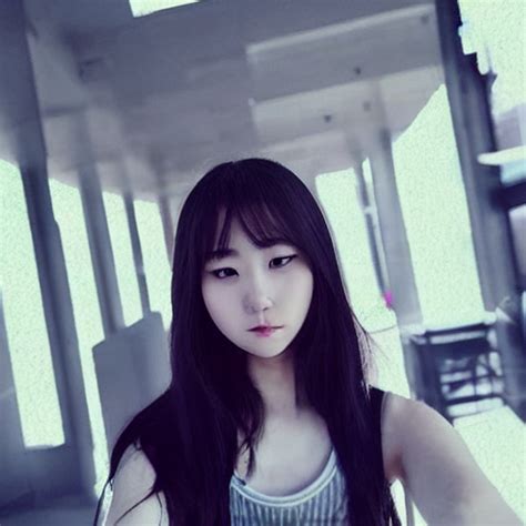 Prompthunt Cute Beautiful Korean University Student Wearing Tank Top