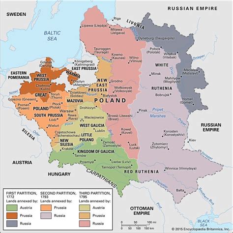 Poland Partitions 1772 1793 1795 Historical Geography Poland