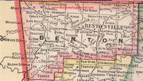 Benton County Arkansas 1922 Map