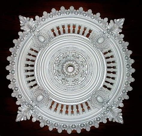 The same basic rules or guidelines apply no matter what type of light fixture is used beneath a ceiling medallion. my favorite ever! #Ornate #Ceiling #Medallion #Chandelier ...