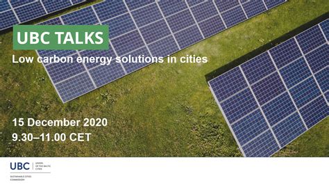 Webinar UBC TALKS About Low Carbon Energy Solutions In Cities UBC