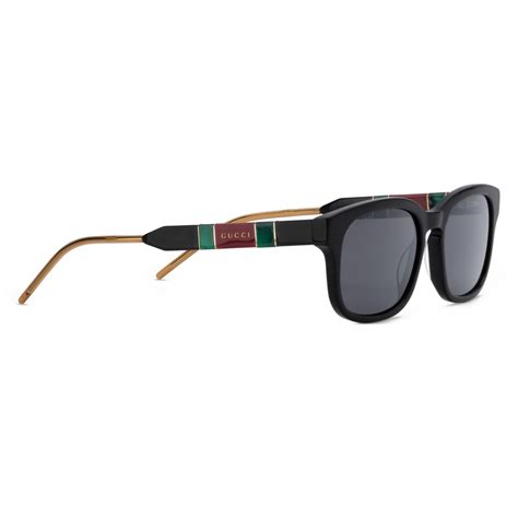Gucci Rectangular Acetate Sunglasses Black Gucci Eyewear Avvenice