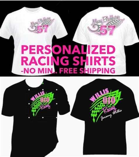 Items Similar To Personalized Racing Shirts Design Your Own Your Shirt