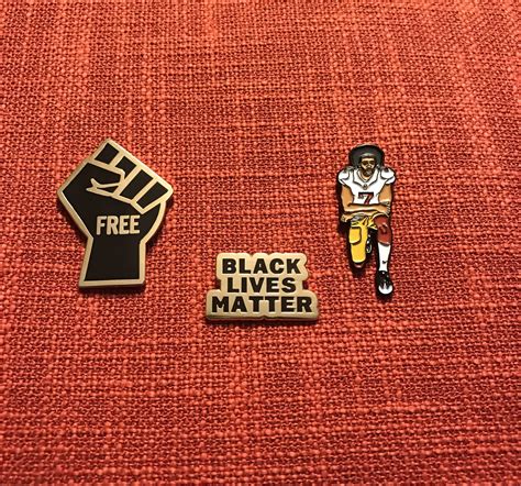 Freedom Pin Set Freedom Fist Blm And Colin Radical Dreams Pins