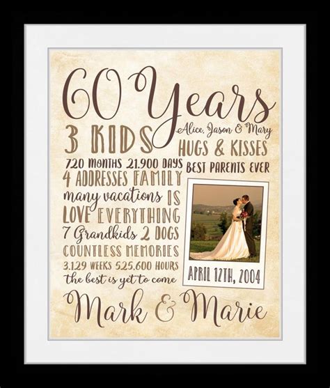 We did not find results for: 60th Anniversary Gift 60 Years Married Parents Gift for ...