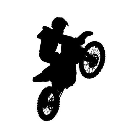 Dirt Bike Jumping Motocross Silhouette Svg Vector Artwork Download Etsy