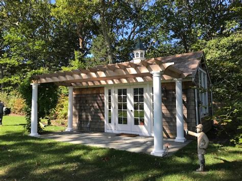 Pergola Renovation Coastal Garden Shed And Building New York By