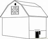 Barn Coloring Quilt Simple Template Printable Coloringpages101 Sketch Templates sketch template