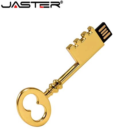 Jaster Creative Gold Key Usb 2 0 Usb Flash Drive Pendrive 4gb 8gb 16gb