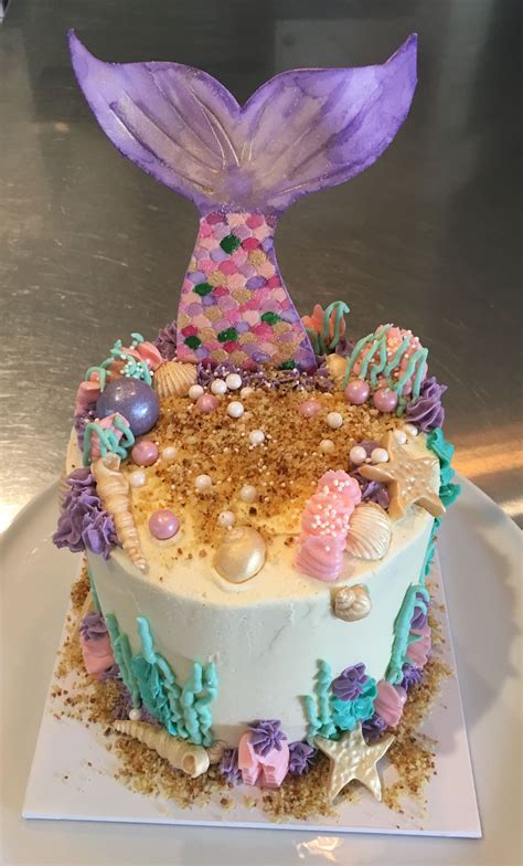 Pin By Emily Erdman On My Cakes Mermaid Birthday Cakes Dessert For