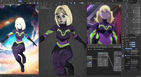 Pierre Schiller Galaxy Chan Blender Anime Realtime Compositing