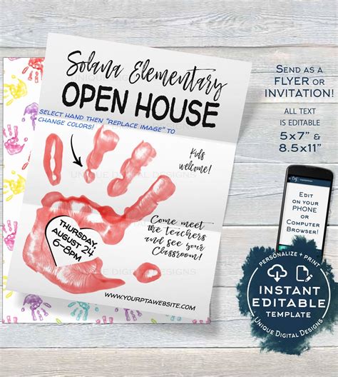 35 School Open House Invitation Template In 2020 With Images Open