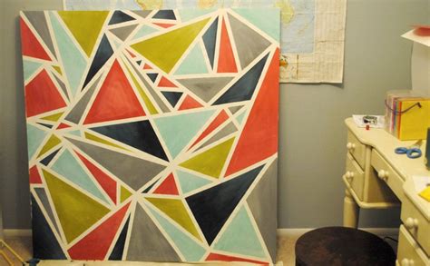I Did This You Can Too A Geometric Painting Geometric Painting Diy