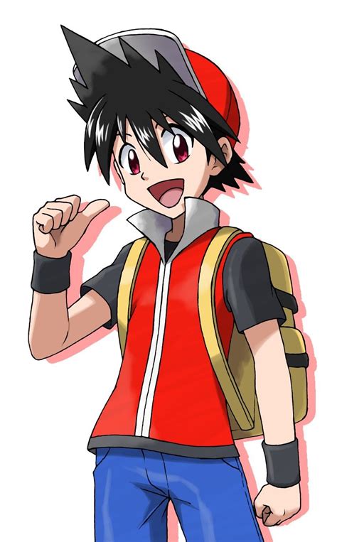 Pokemon Trainer Red Pokemon Human Characters Pokemon Rpg Pokemon Waifu Pokemon Manga