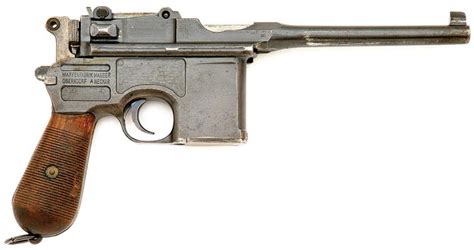 German C96 Broomhandle Semi Auto Pistol By Mauser Oberndorf