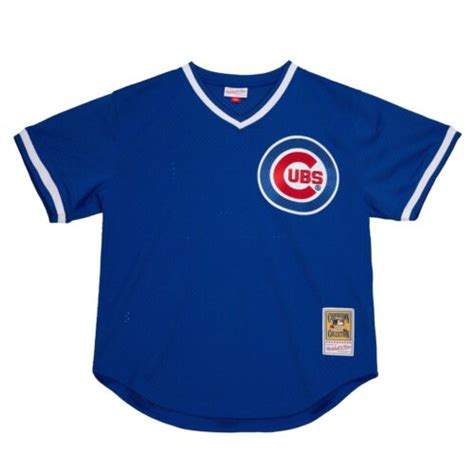 Mitchell And Ness Royal Blue Mlb Chicago Cubs Ryne Sandberg 1984 Pullover