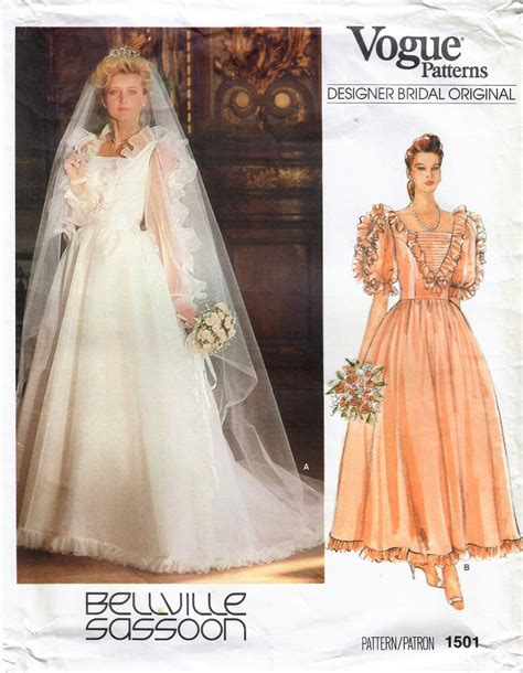 The Brides Dress And Veil Are Shown In This Sewing Pattern