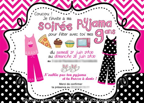 A la recherche d'un texte organiser une soirée pyjama entre filles.invitation anniversaire super soirée 60 ème anniversaire rédiger 13 ans pour profiter des joies d'enfant aujourd'hui de 7 ans plus grande je vous invite à une soirée pour. Les Mercredis de Julie: Soirée Pyjama