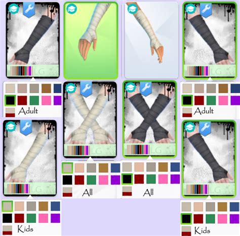 Mod The Sims Bandage Gloves 4 All Requires Du