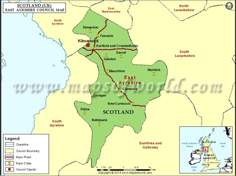 East Aryshire Map East Ayrshire Council Map