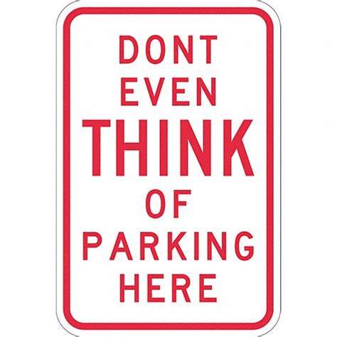 Lyle No Parking Sign 18 In X 12 In Nominal Sign Size Aluminum 0063