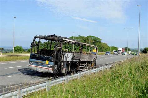 Coach Fire Chaos On The A55 North Wales Live