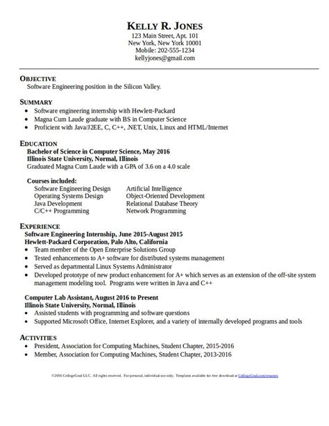 Looking for software engineer resume samples? Computer Science/Software Engineer resume template. Download for free at: https://collegegrad ...