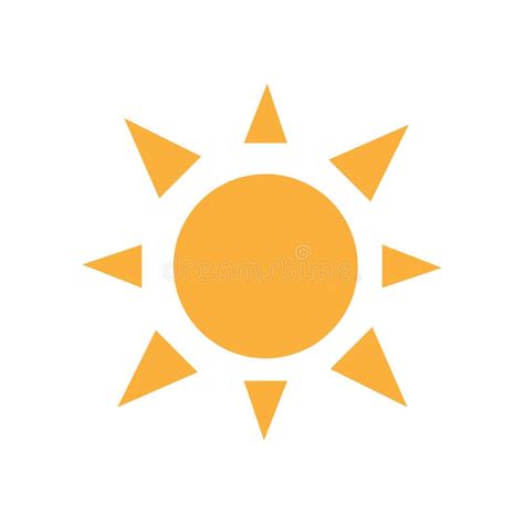 Sun Symbol Sunny Weather Symbol Isolated Vector Illustration Logo