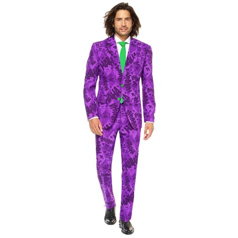 Men S Opposuits Slim Fit The Joker Suit And Tie Set Size 38 Regular Med Purple Burgundy Suit